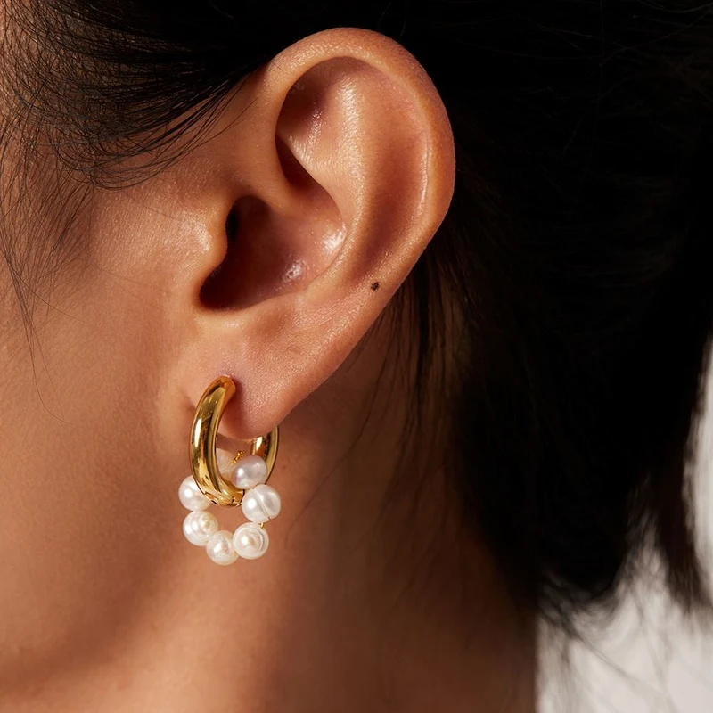 Boucle d'Oreille en Perle - Coralie