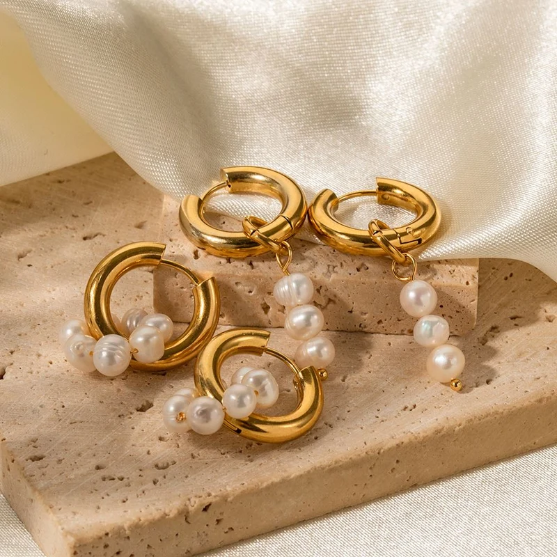 Boucle d'Oreille en Perle - Coralie