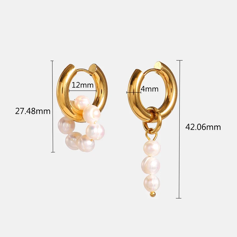 Boucle d'Oreille en Perle - Coralie