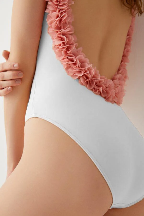 Maillot De Bain Dos Nu Fleuri - Iris