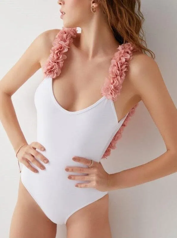 Maillot De Bain Dos Nu Fleuri - Iris