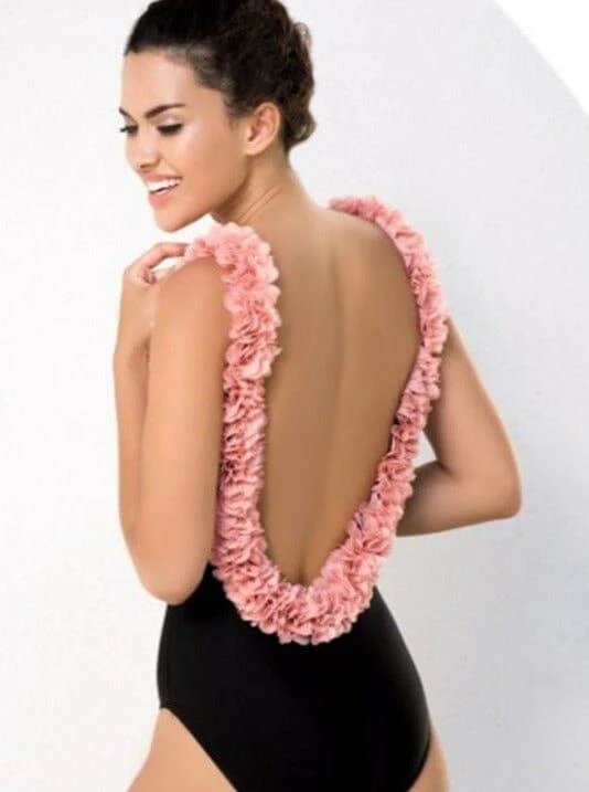 Maillot De Bain Dos Nu Fleuri - Iris
