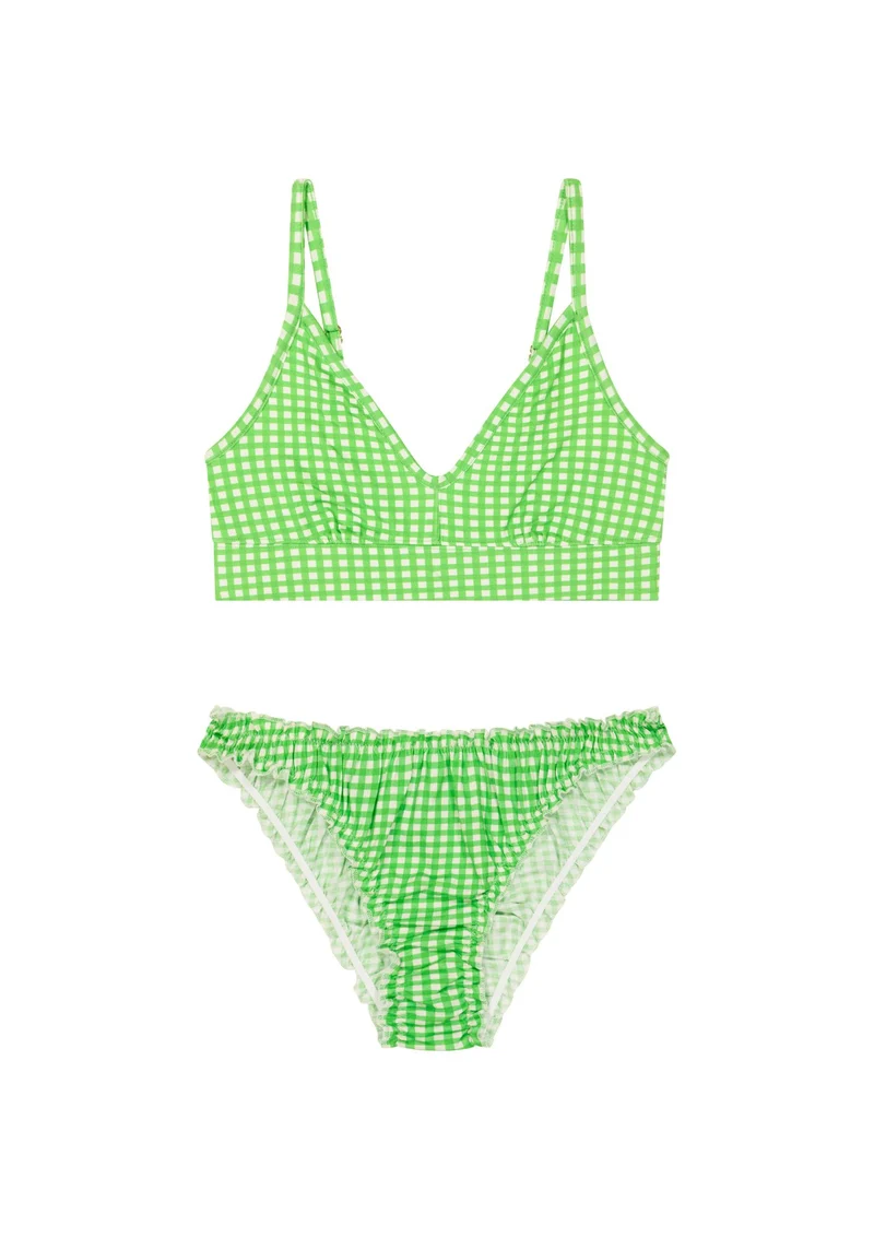 1 BRASSIÈRE + 1 BLOOMER - Vichy Vert