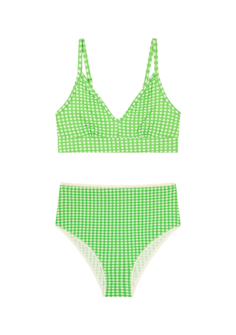 1 BRASSIÈRE + 1 TAILLE HAUTE - Vichy Vert