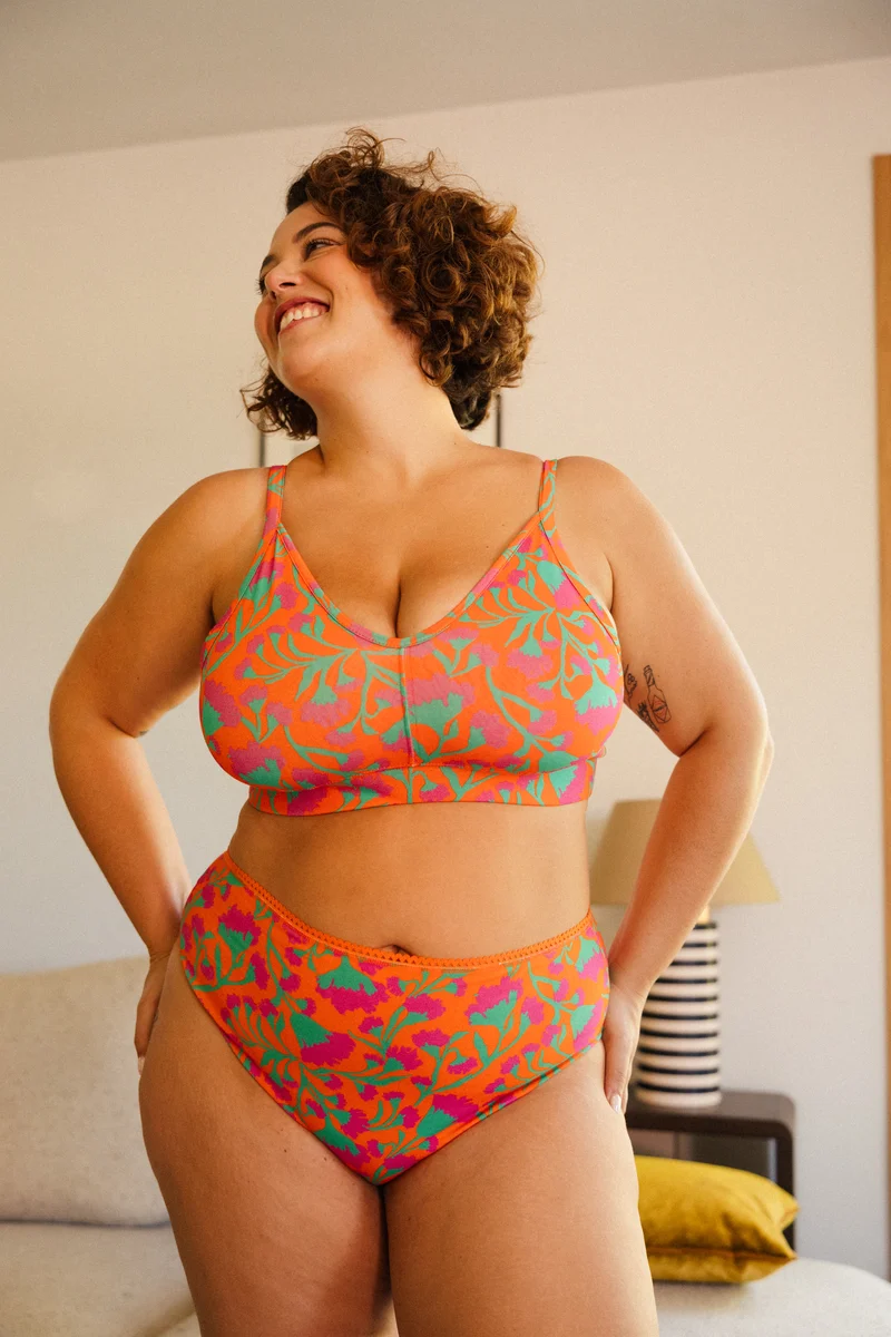Culotte Taille Haute Coton BIO - Néroli Fuchsia