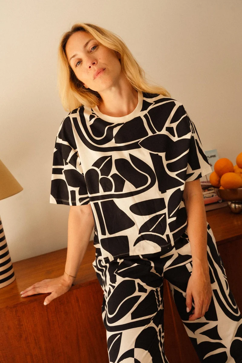 Pyjama Long Coton BIO - Palmeraie