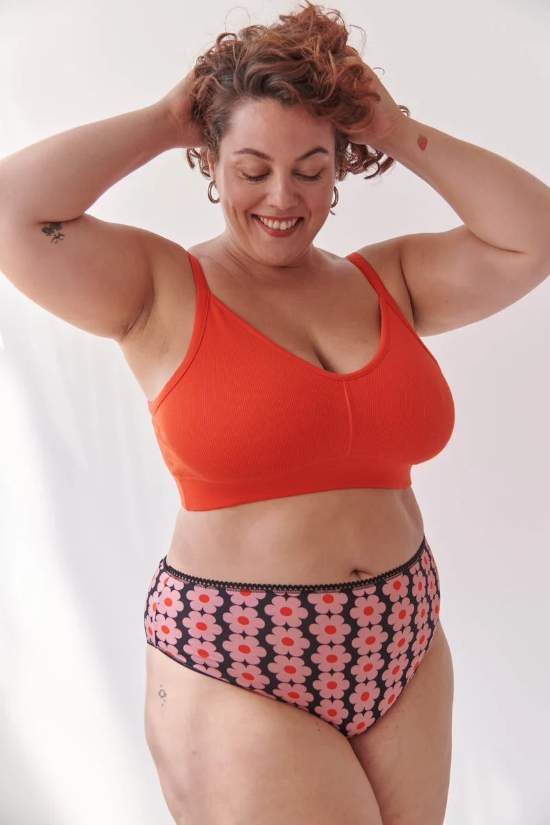 Brassière Coton BIO - Rouge