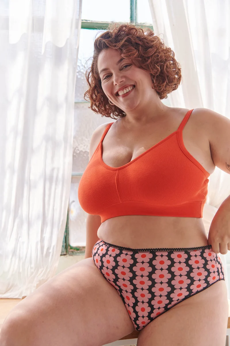 Brassière Coton BIO - Rouge