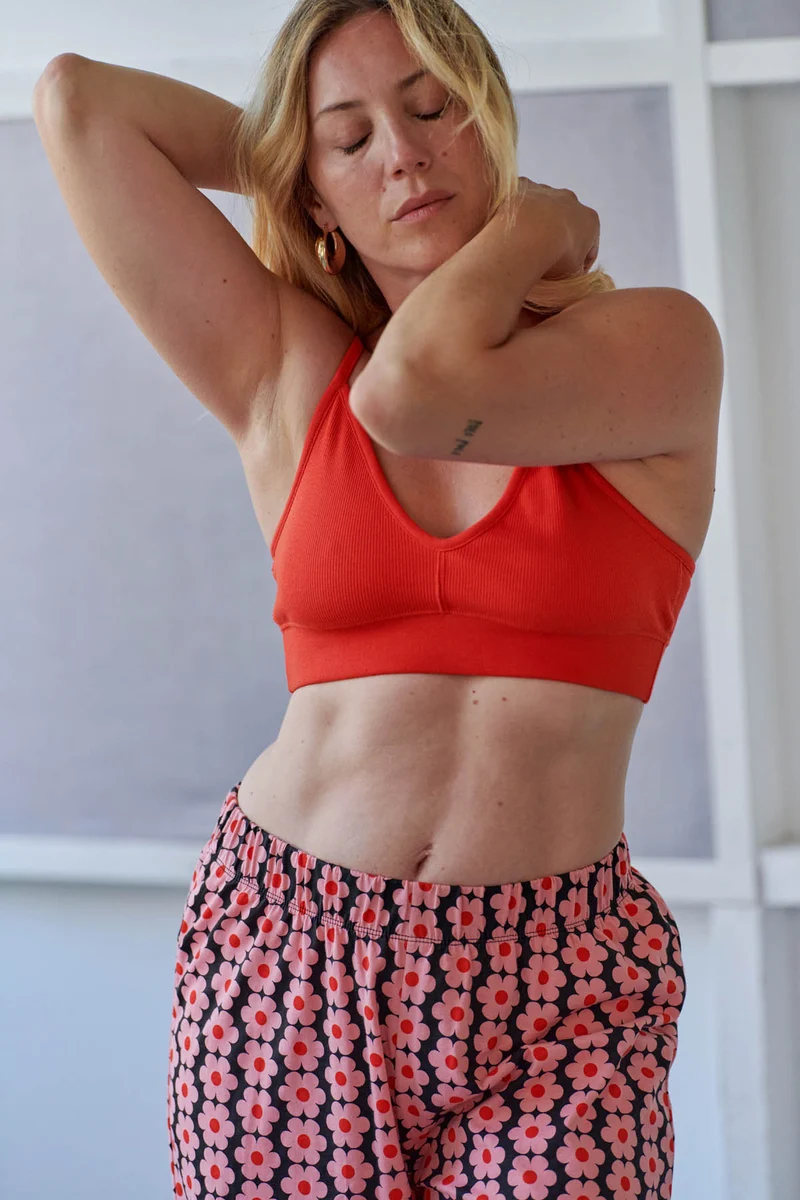 Brassière Coton BIO - Rouge