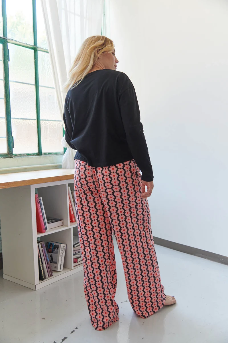 Pyjama Manches Longues Coton BIO - Monique Noir