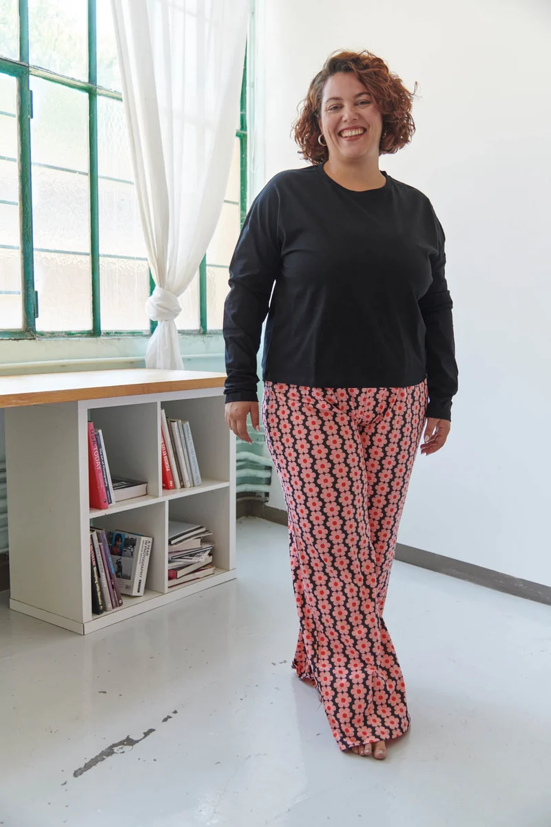 Pyjama Manches Longues Coton BIO - Monique Noir