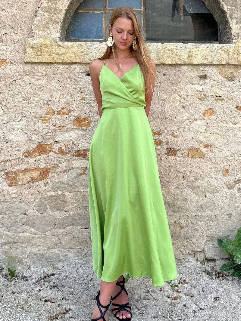 Robe Satin Dos Nu - Tessa