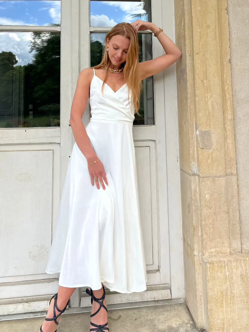 Robe Satin Dos Nu - Tessa
