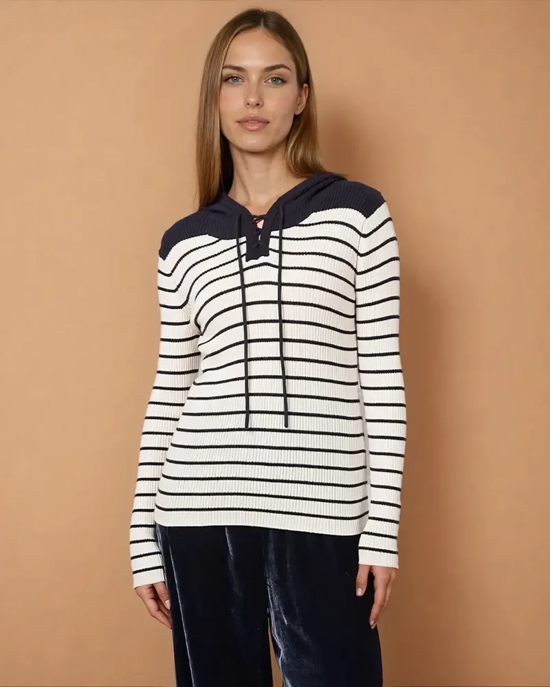 Pull En Laine Mérinos Rayé - Heidi