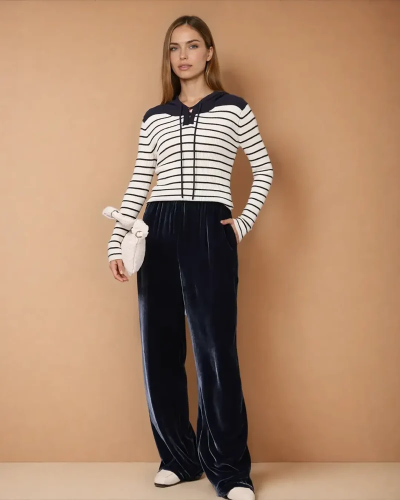 Pull En Laine Mérinos Rayé - Heidi