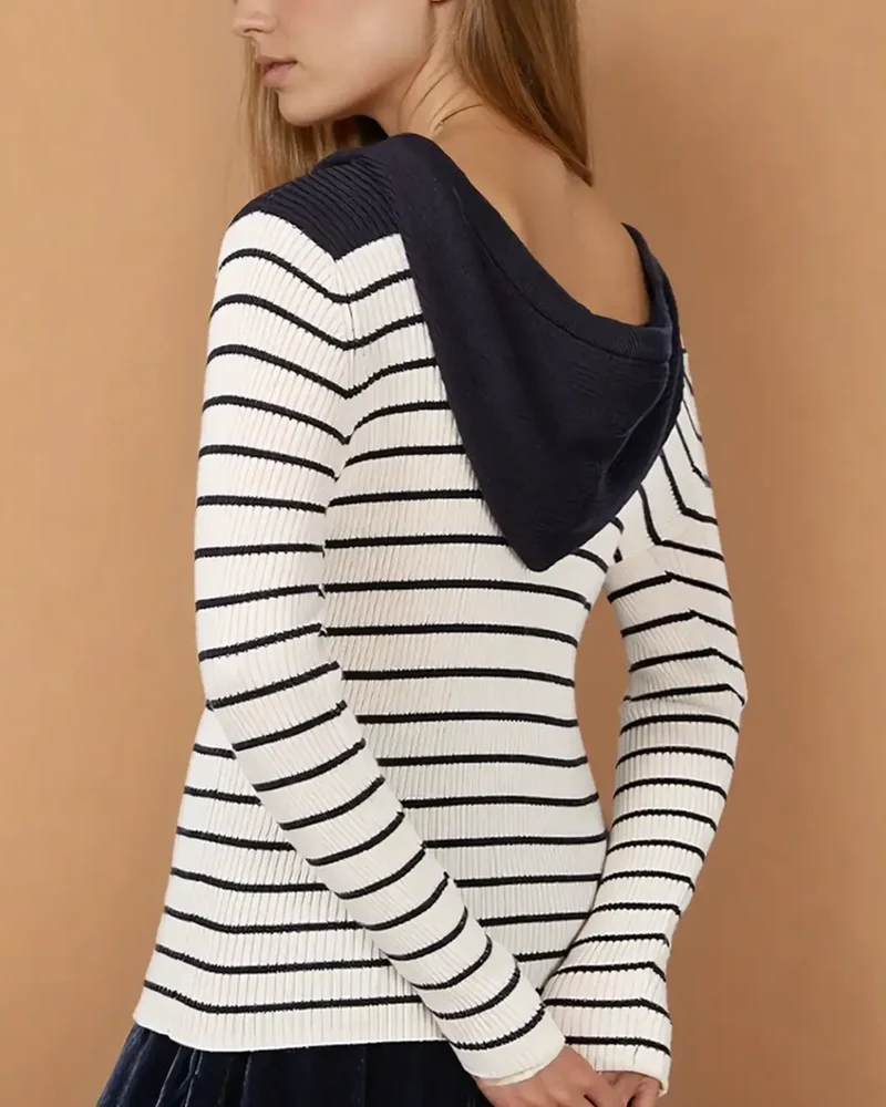 Pull En Laine Mérinos Rayé - Heidi