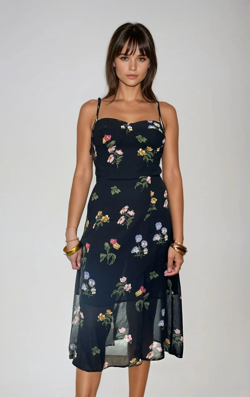 Robe Longue Fleurie - Maria