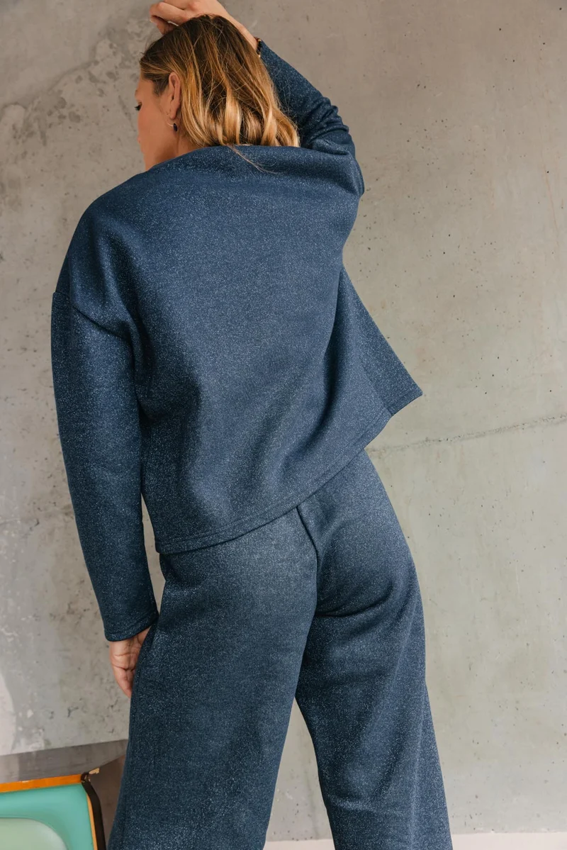 Sweat à Paillettes - Bleu Nuit