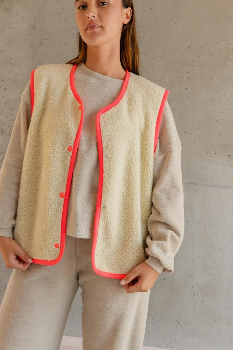 Veste sans manches - Beige