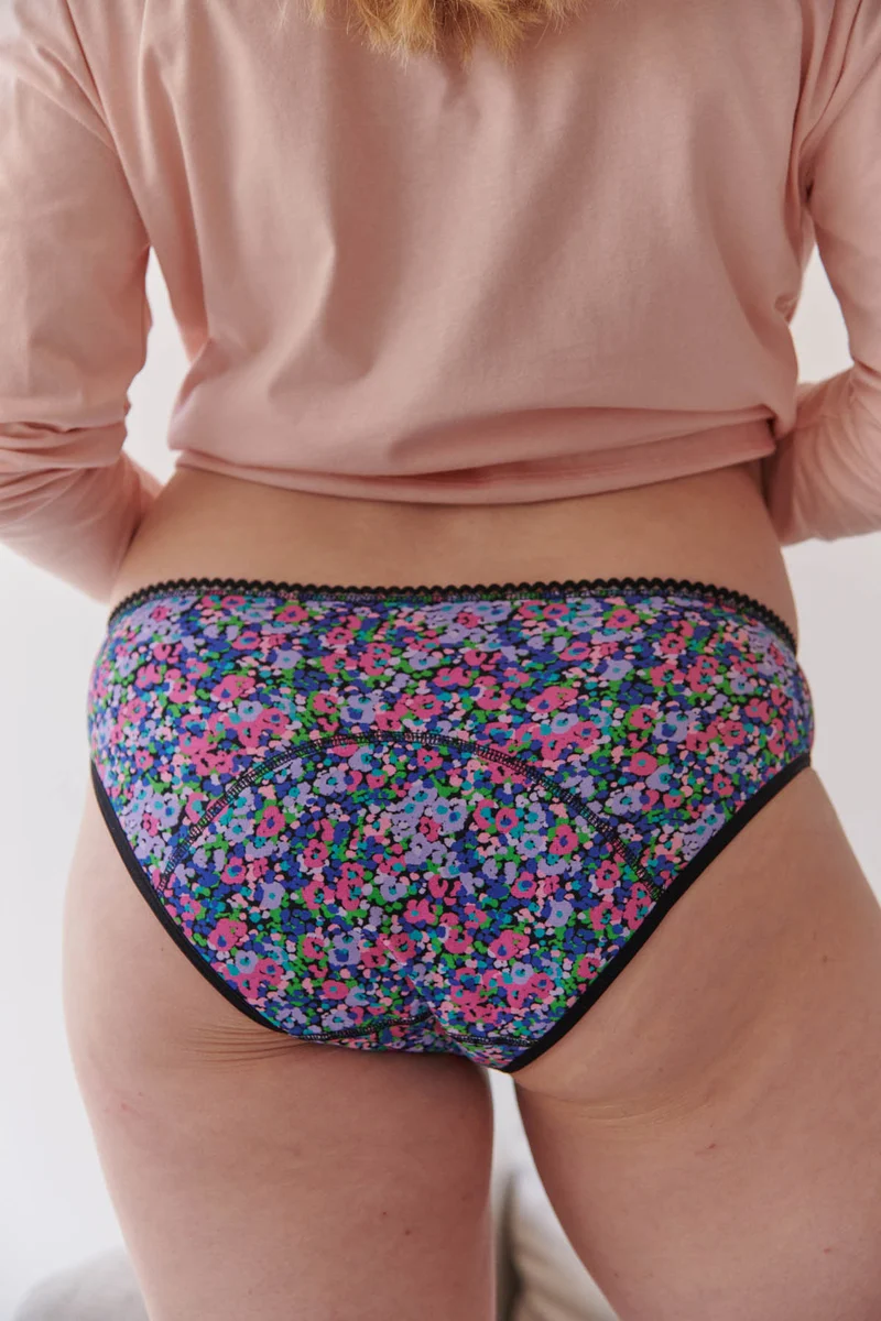 Culotte menstruelle GOTS - Flux Abondant | Confettis Violet
