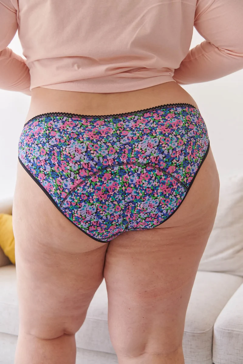 Culotte menstruelle GOTS - Flux Abondant | Confettis Violet