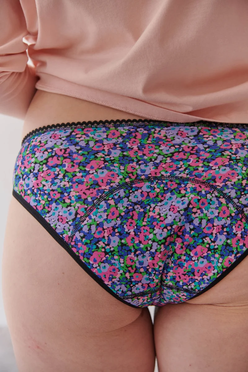 Culotte menstruelle GOTS - Flux Abondant | Confettis Violet