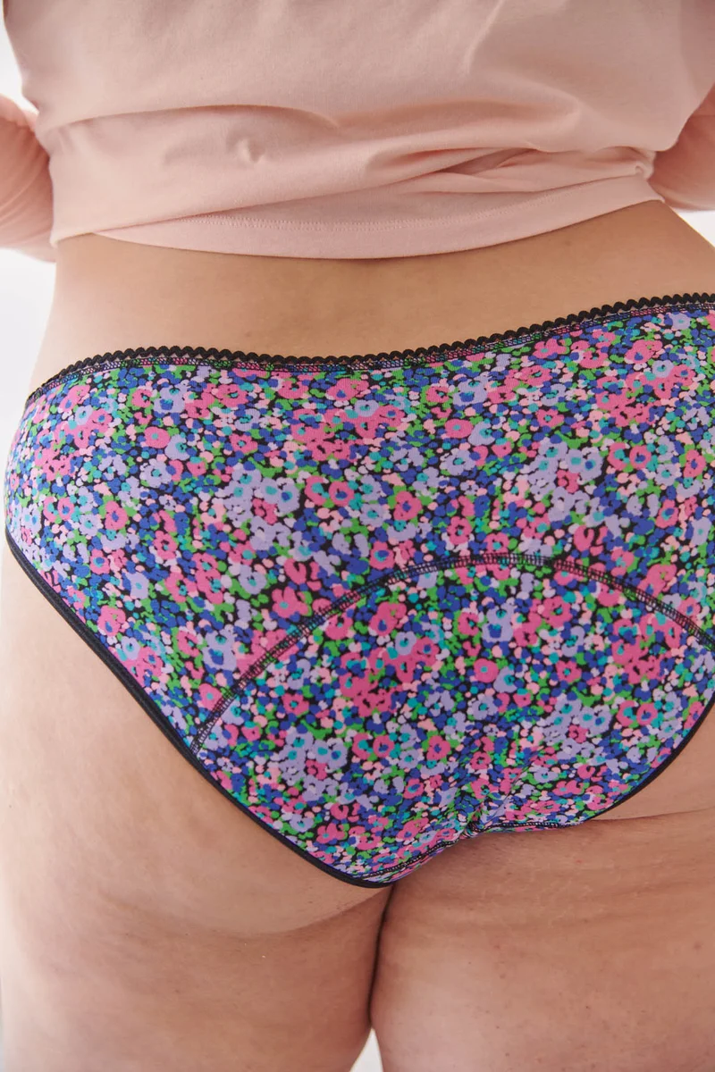 Culotte menstruelle GOTS - Flux Abondant | Confettis Violet