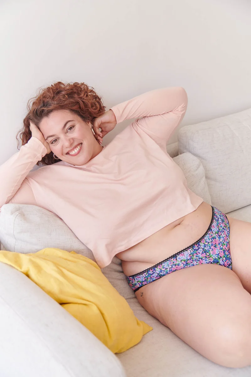Culotte menstruelle GOTS - Flux Abondant | Confettis Violet
