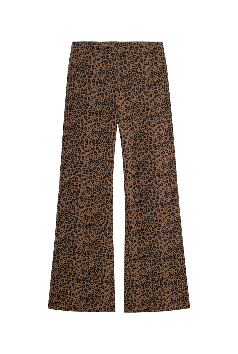 Pantalon Coton BIO Évasé - Léopard Marron