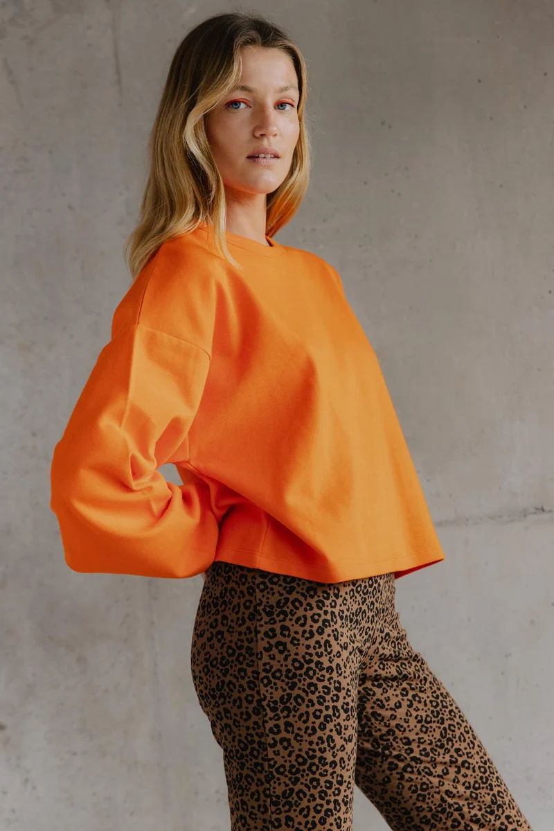 Pantalon Coton BIO Évasé - Léopard Marron