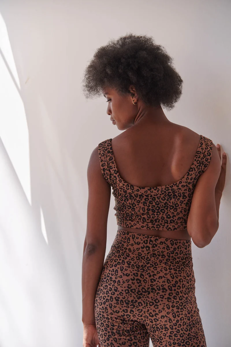 Top Viscose - Léopard Marron
