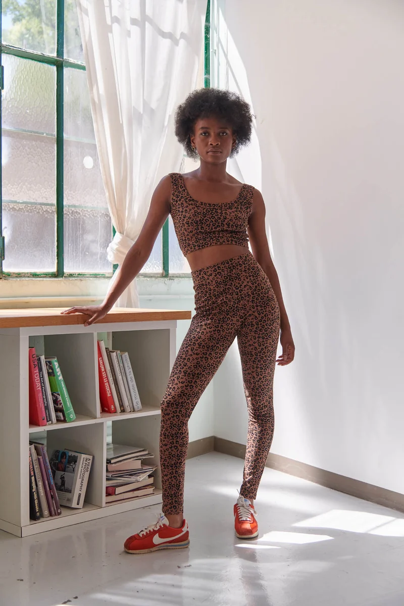 Top Viscose - Léopard Marron
