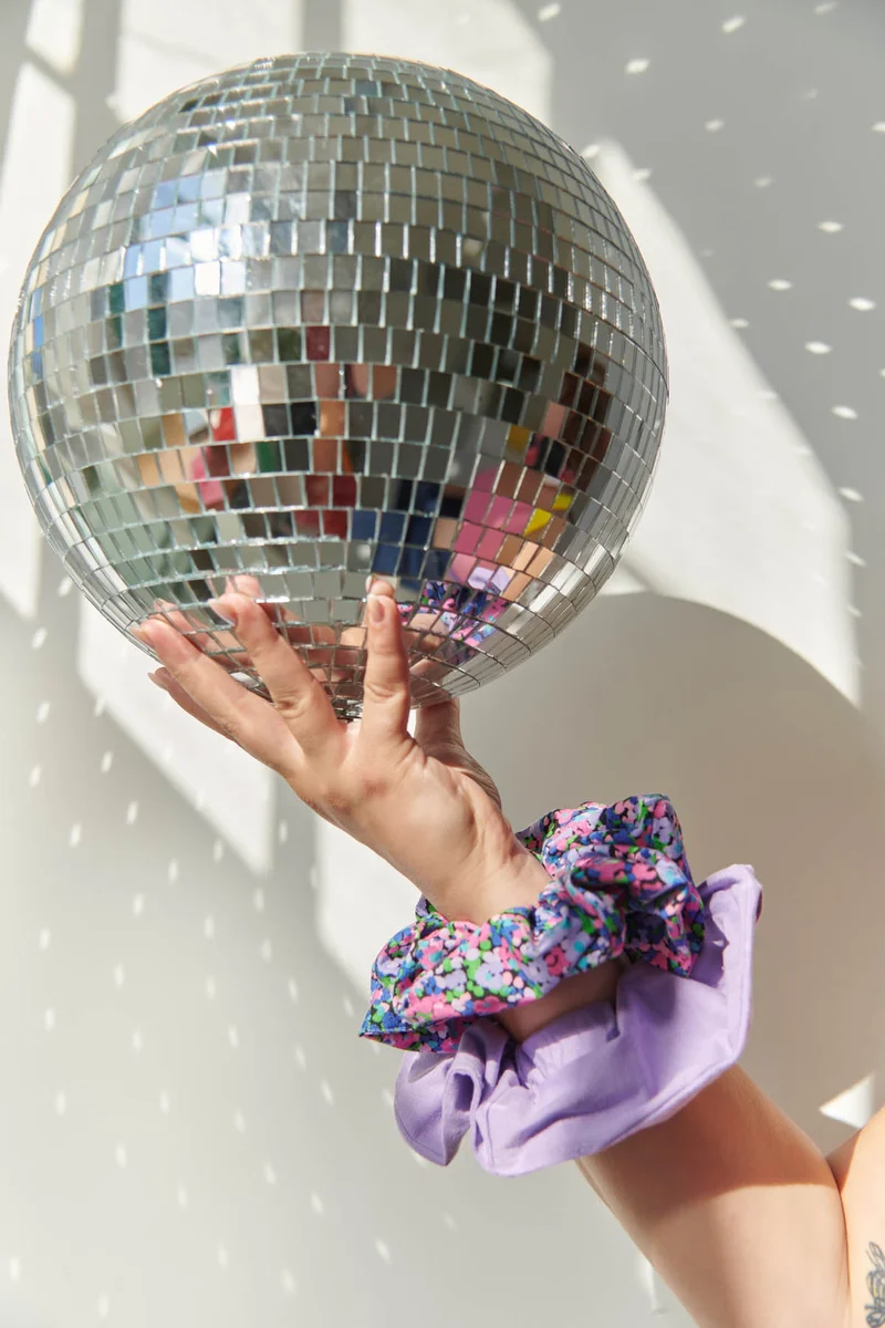 Pack 2 Chouchou oversize - Confettis | Violet