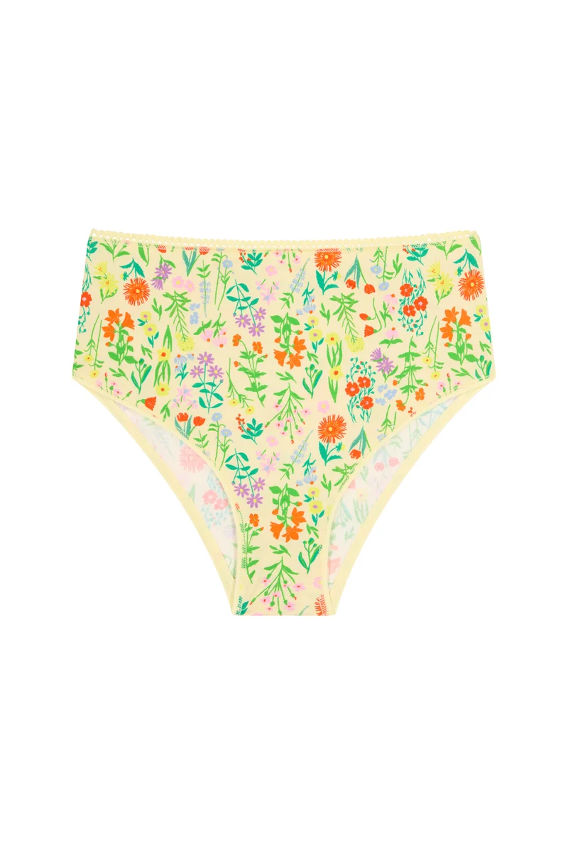 Culotte Taille Haute Coton BIO - Pampa jaune