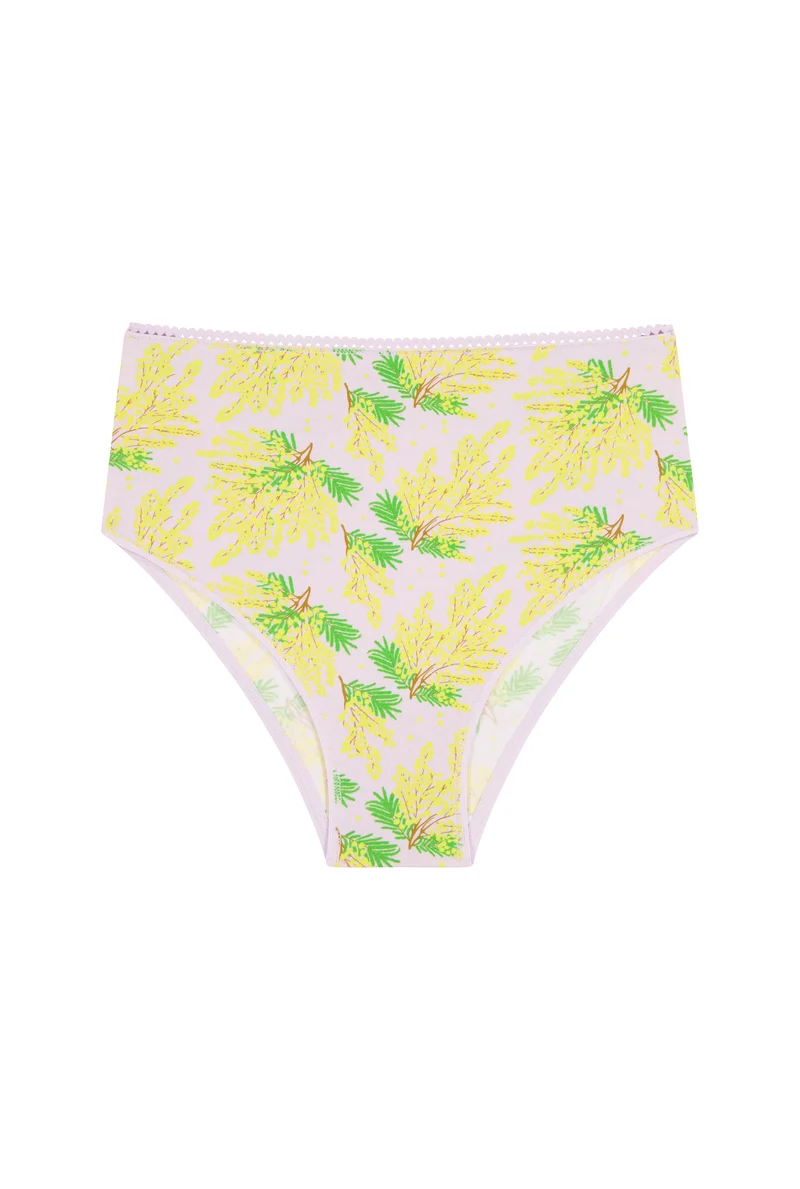 Culotte Taille Haute Coton BIO - Mimosa Lilas