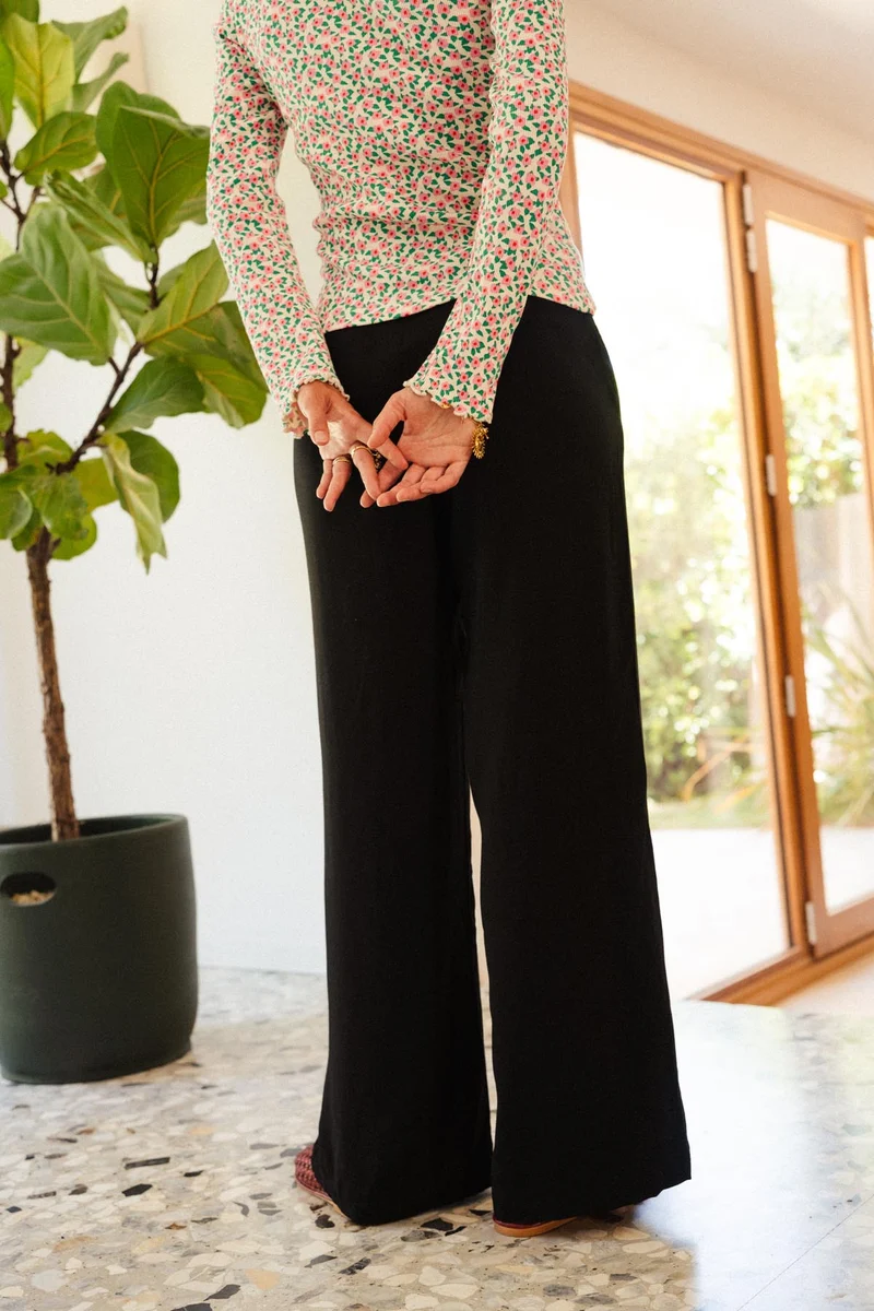 Pantalon Fluide Viscose - Noir