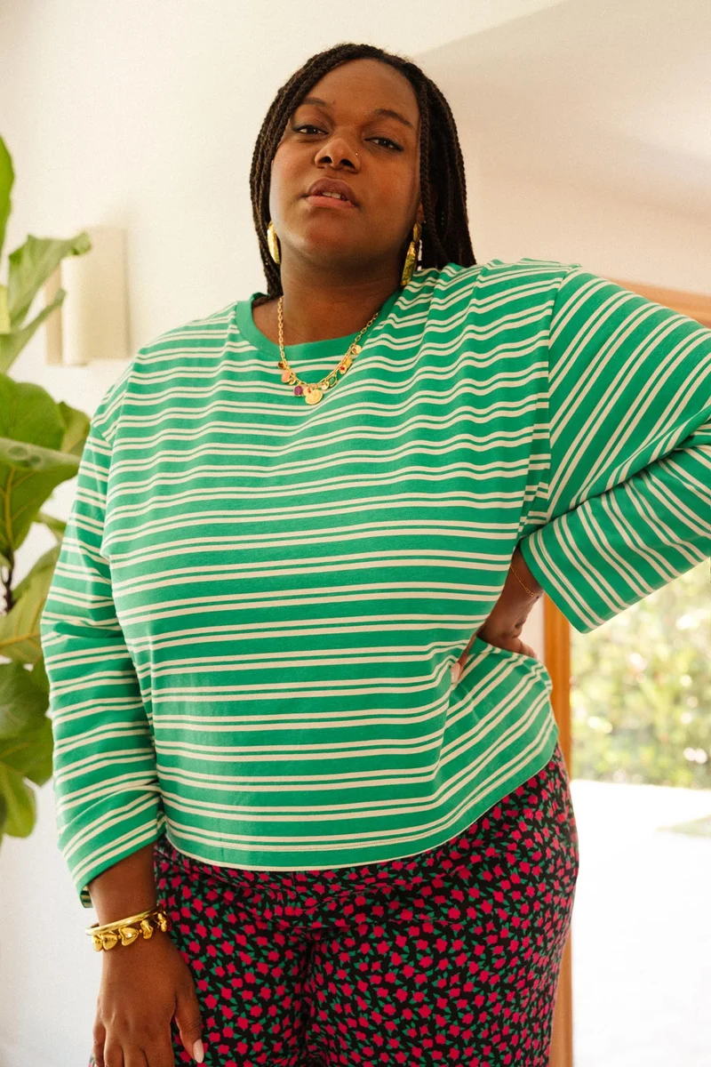 T-shirt Oversize Coton BIO - Rayures