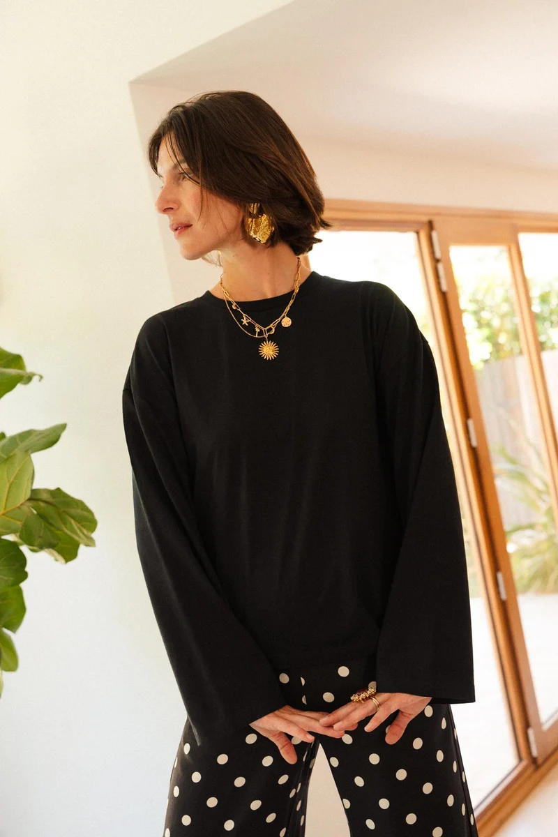 T-shirt Oversize Coton BIO - Noir
