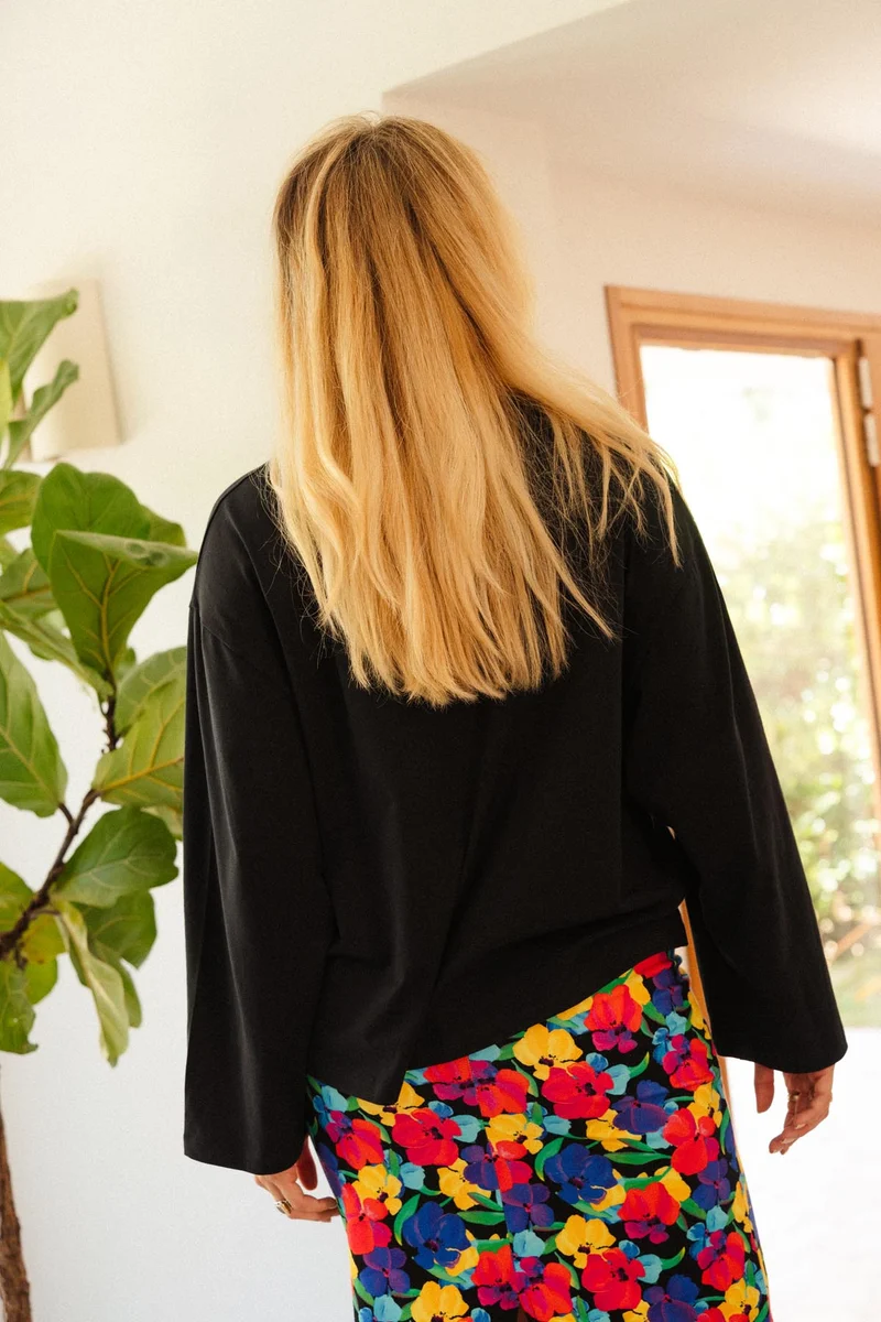 T-shirt Oversize Coton BIO - Noir