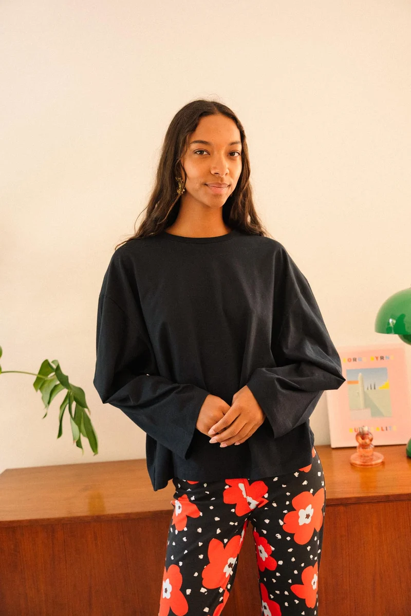 T-shirt Oversize Coton BIO - Noir