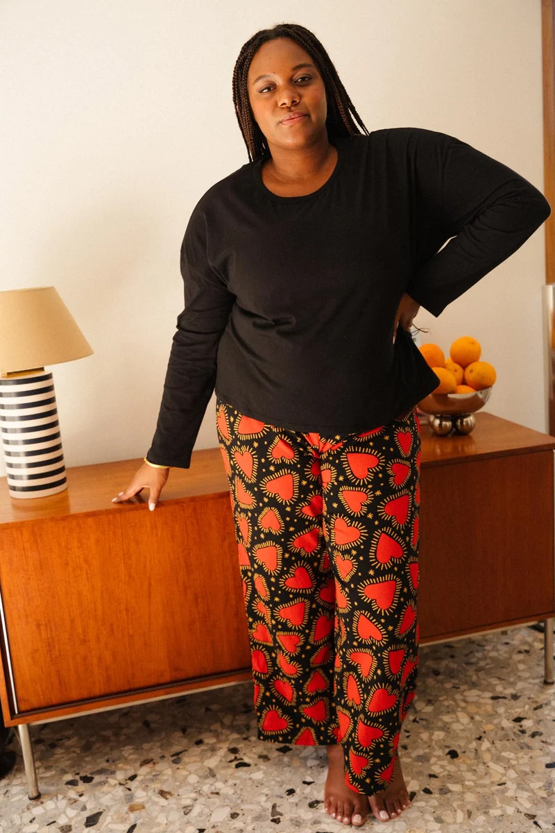 Pyjama Manches Longues Coton BIO - Habibi Noir