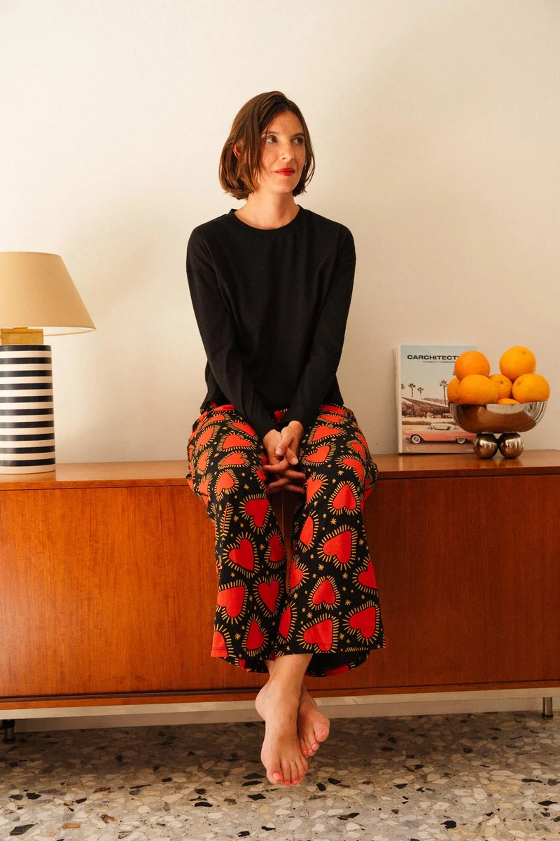 Pyjama Manches Longues Coton BIO - Habibi Noir