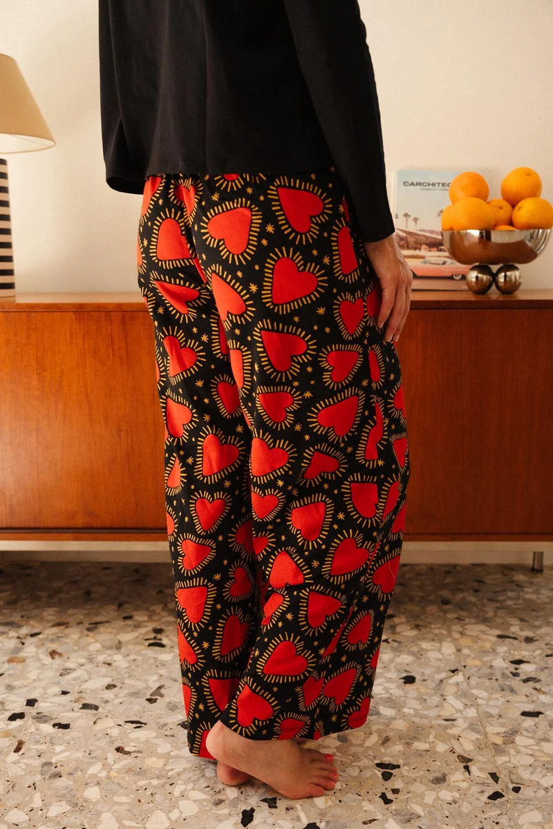 Pyjama Manches Longues Coton BIO - Habibi Noir