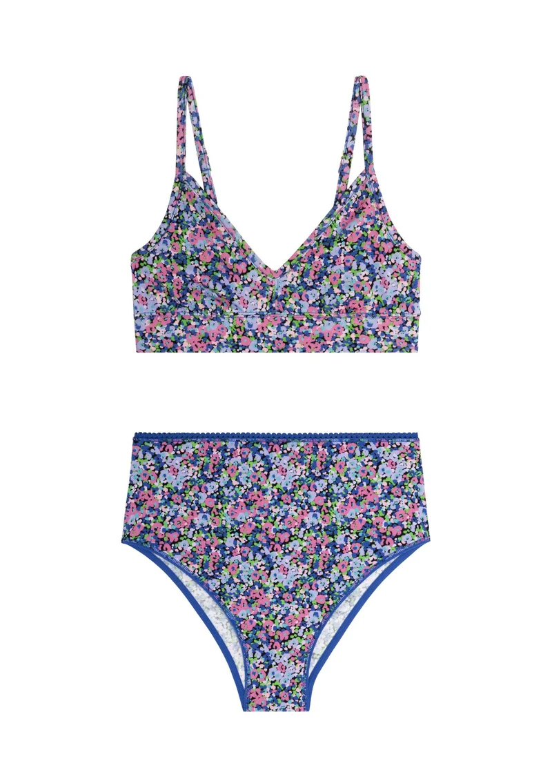 1 BRASSIERE + 1 TAILLE HAUTE - Confettis Violet
