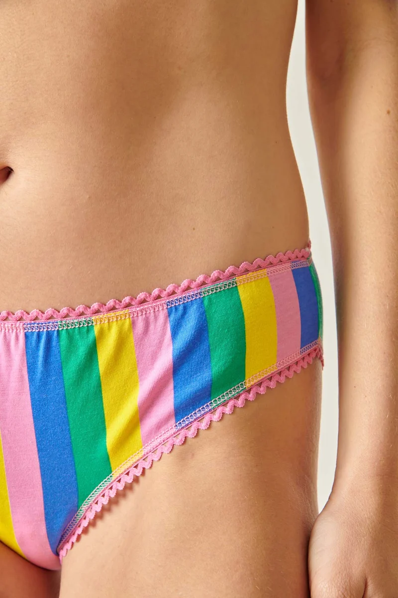 Culotte Coton BIO - Rayures Brazil