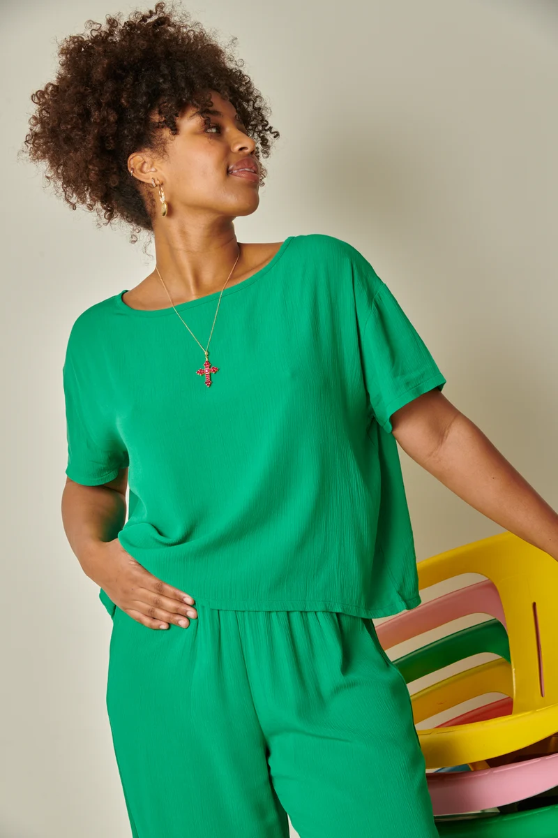Top Texturé - Vert