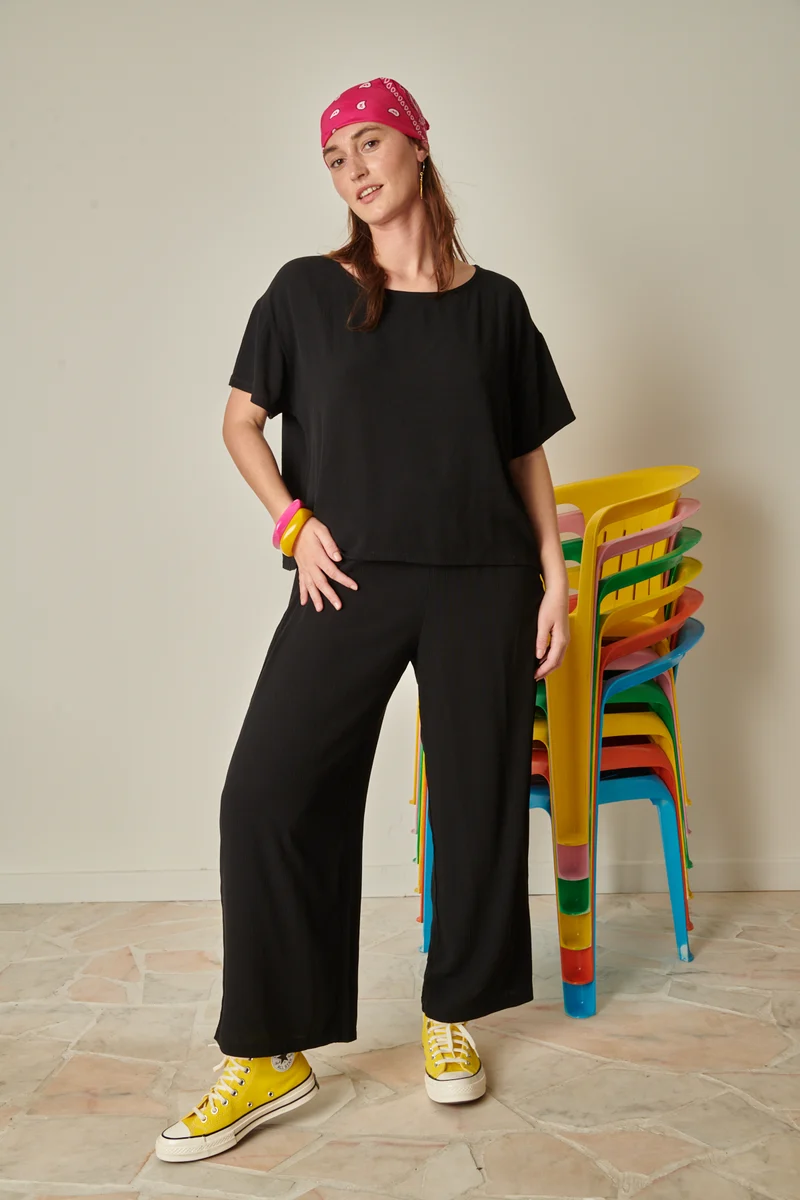 Pantalon Texturé - Noir