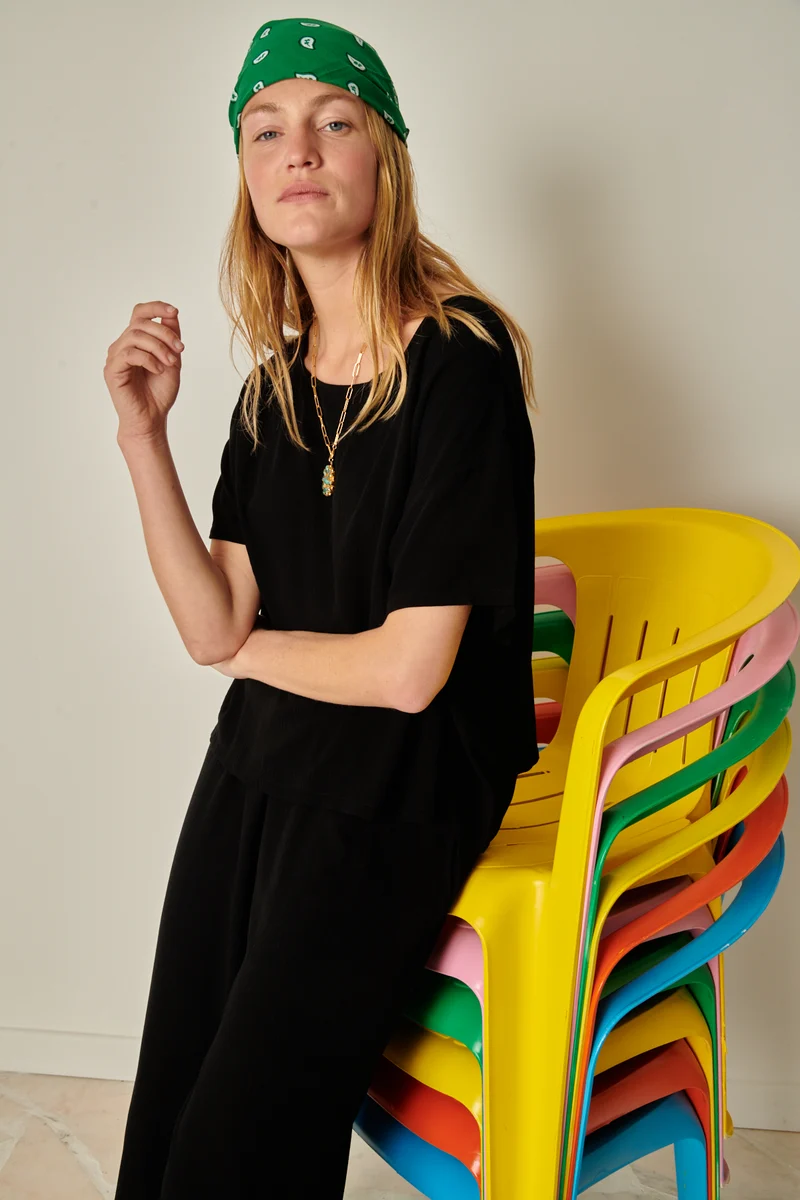 Pantalon Texturé - Noir