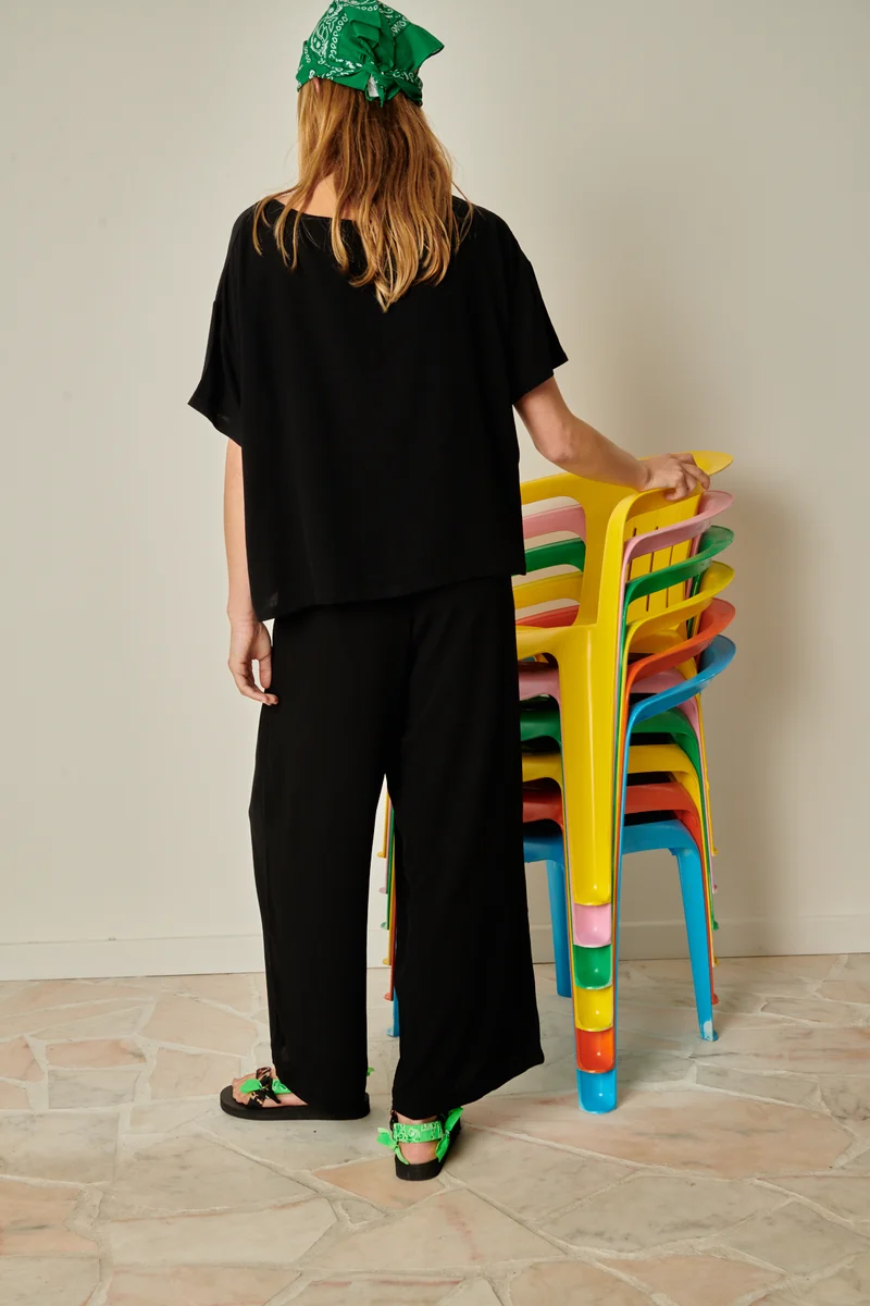 Pantalon Texturé - Noir