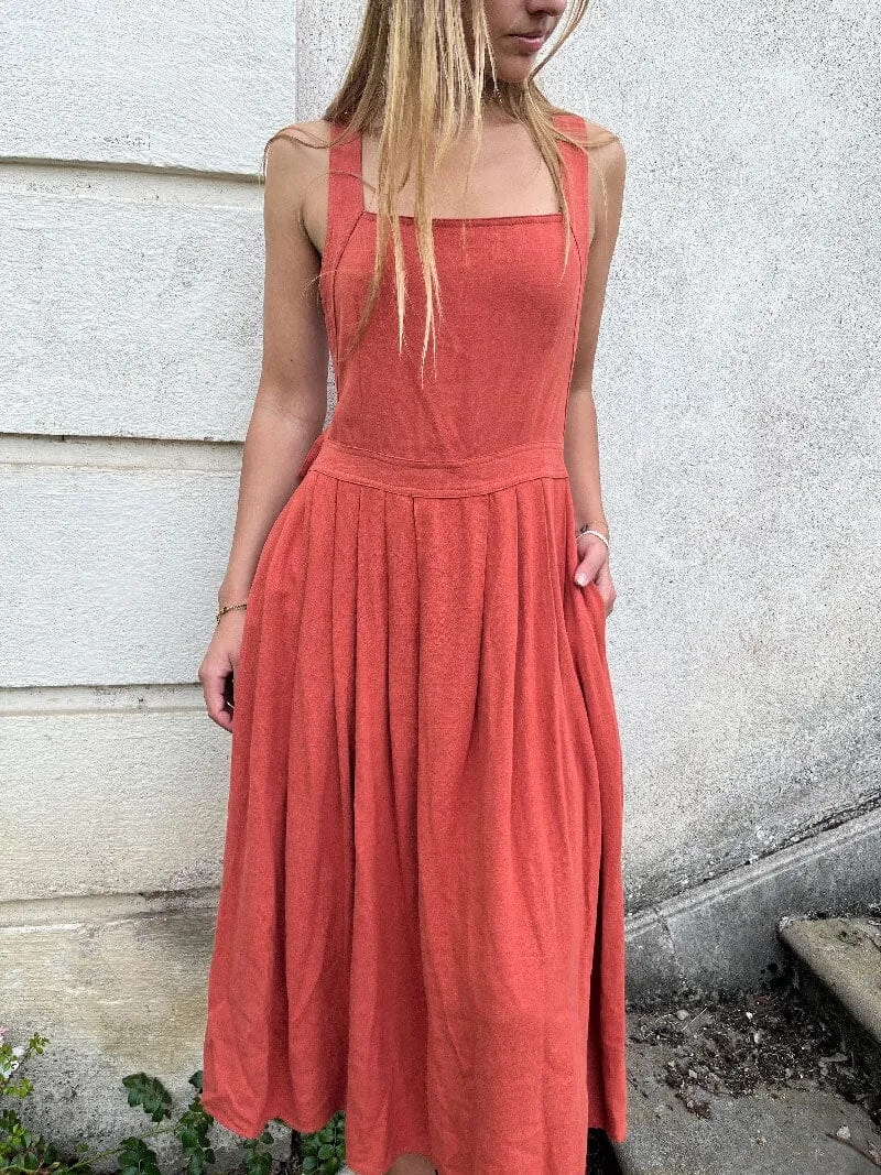 Robe Lin Dos Croisé - Louisa